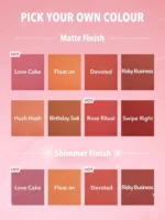 ست رژگونه مایع شیگلم مدل SHIMMER & MATTE - تصویر 2