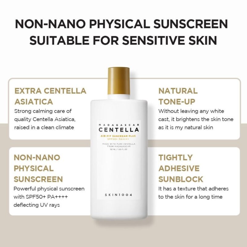کرم ضد آفتاب رنگی سنتلا ماداگاسکار مدل ایر فیت پلاس centella - تصویر 2
