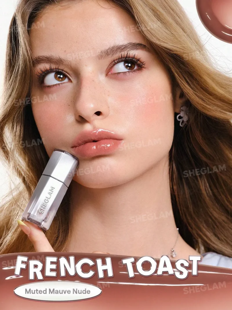 لیپ گلاس آینه ای مدل Glass Lock Air Gloss رنگ French Toast - تصویر 4