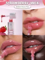 لیپ گلاس آینه ای مدل Glass Lock Air Gloss رنگ Strawberry Milk - تصویر 2