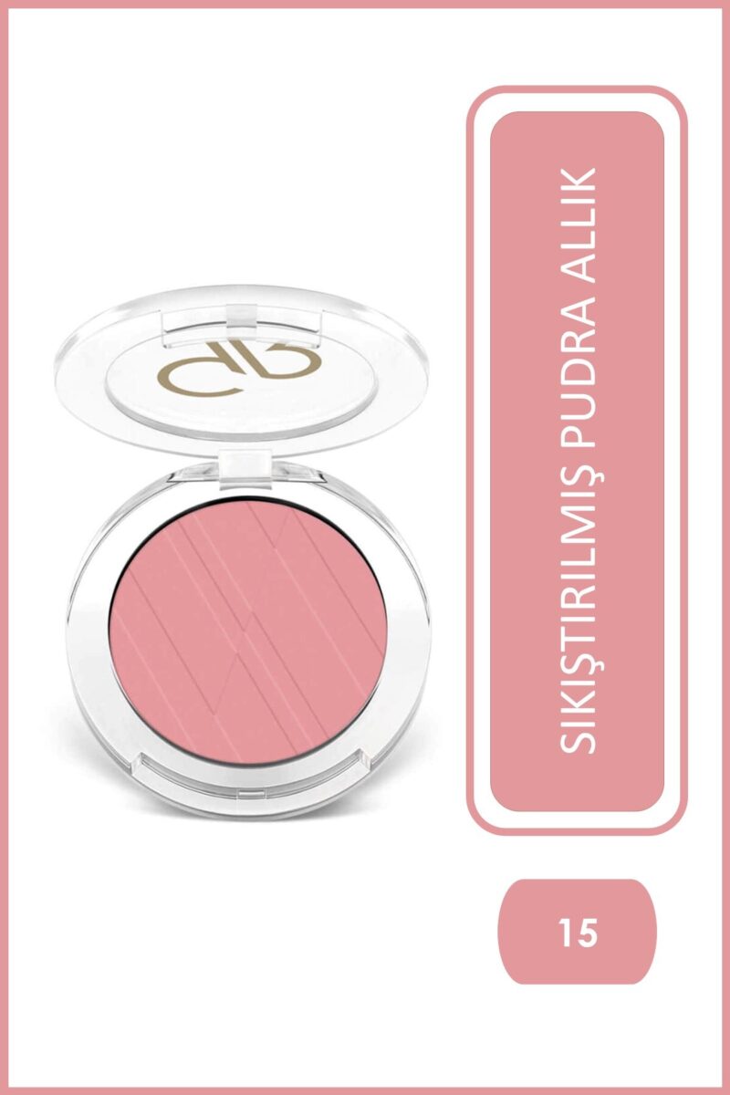 رژ گونه پودری گلدن رز مدل Powder Blush Soft And Silki رنگ Pink Kiss شماره 15 - تصویر 2